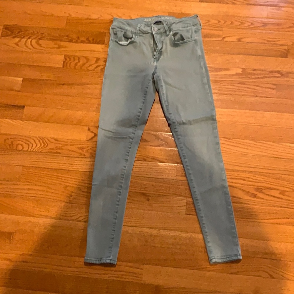 Teal jeggings